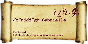 Ördögh Gabriella névjegykártya